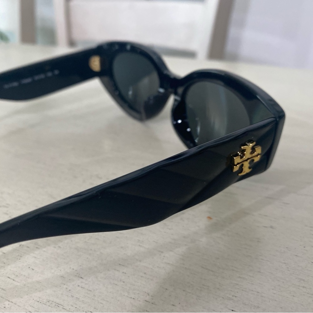 Tory Burch Black Sunglasses with Gold Logo
